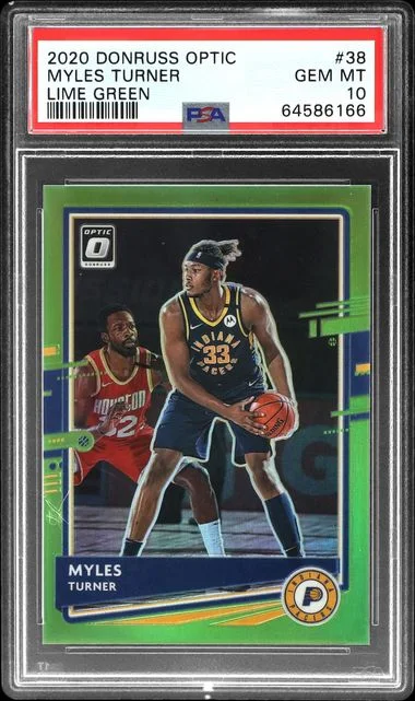 2020-21 Panini Donruss Optic Myles Turner Lime Green #38 card image