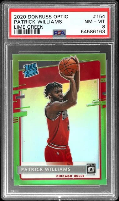 2020-21 Panini Donruss Optic Patrick Williams Lime Green #154 card image