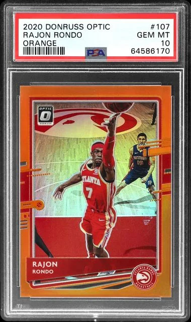 2020-21 Panini Donruss Optic Rajon Rondo Orange #107 card image