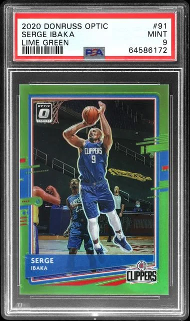 2020-21 Panini Donruss Optic Serge Ibaka Lime Green #91 card image