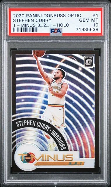 2020-21 Panini Donruss Optic Stephen Curry T-Minus 3...2...1 Holo #1 card image