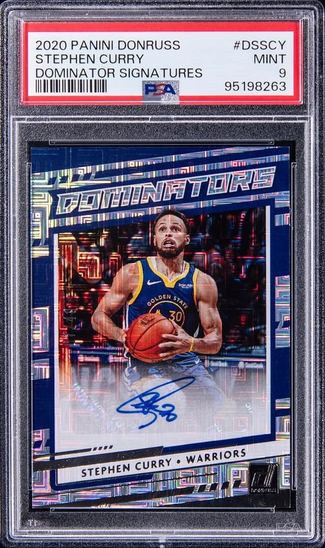 2020-21 Panini Donruss Stephen Curry Dominator Signatures #DSSCY card image