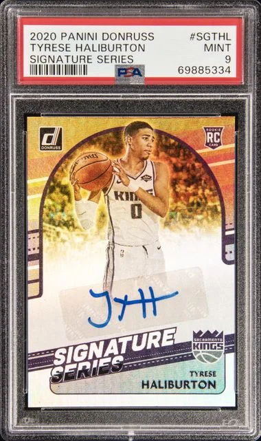 2020-21 Panini Donruss Tyrese Haliburton Signature Series #SG-THL card image
