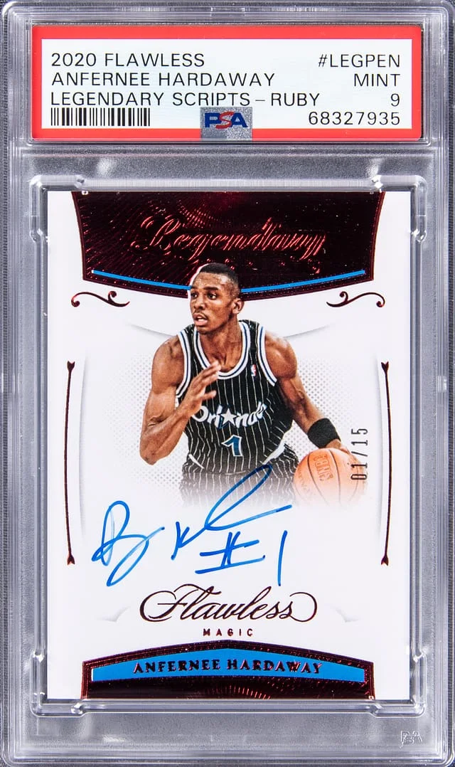 2020-21 Panini Flawless Anfernee Hardaway Legendary Scripts Ruby #LEG-PEN card image
