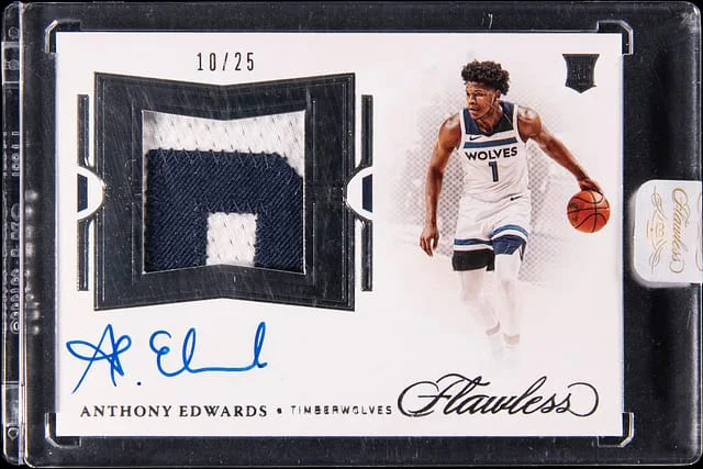 2020-21 Panini Flawless Anthony Edwards Patch Autographs #FPA-AE card image