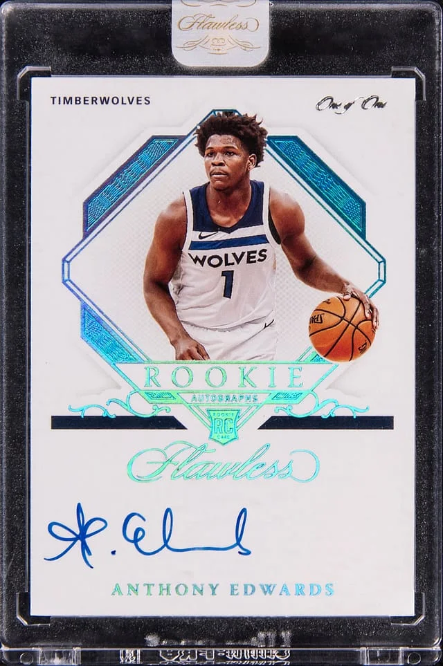 2020-21 Panini Flawless Anthony Edwards Autographs Gold #FRA-ANT card image