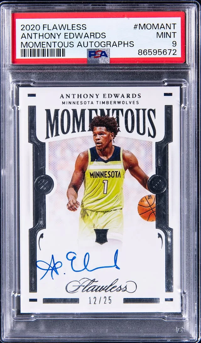 2020-21 Panini Flawless Anthony Edwards Momentous Autographs #MOM-ANT card image
