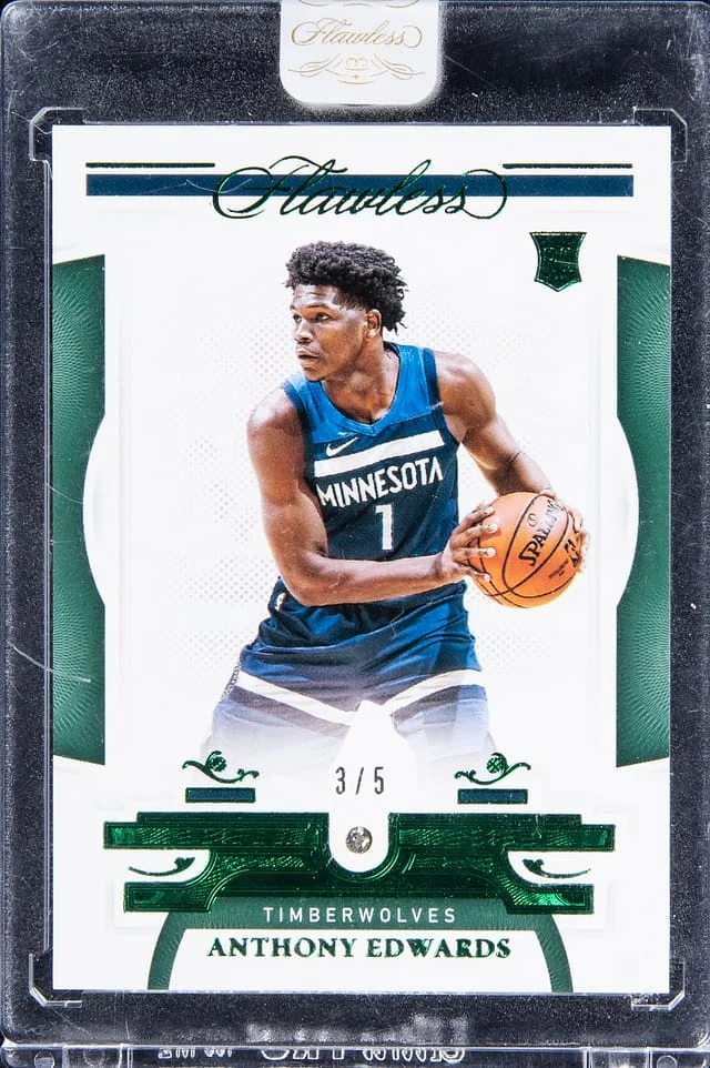2020-21 Panini Flawless Anthony Edwards Relic - Panini Encased #61 card image