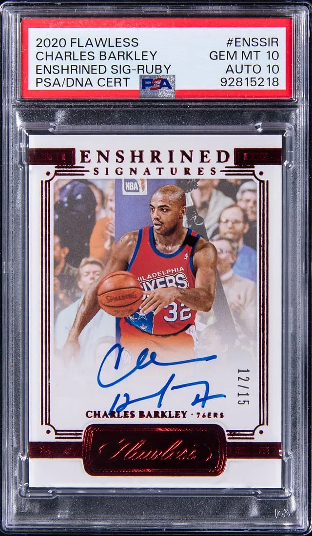 2020-21 Panini Flawless Charles Barkley Enshrined Signature Ruby #ENS-SIR card image