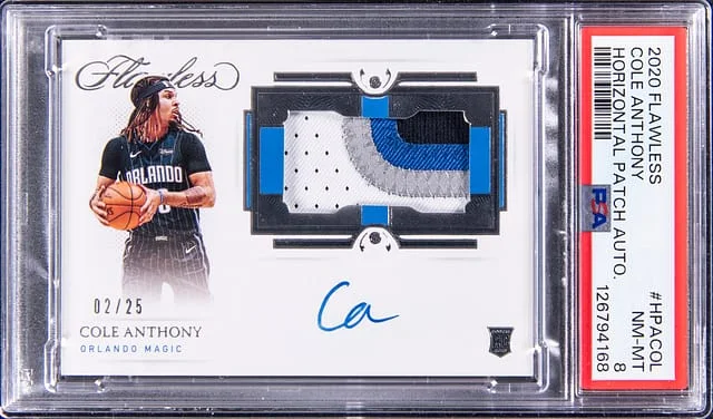 2020-21 Panini Flawless Cole Anthony Horizontal Patch Autograph #HPA-COL card image