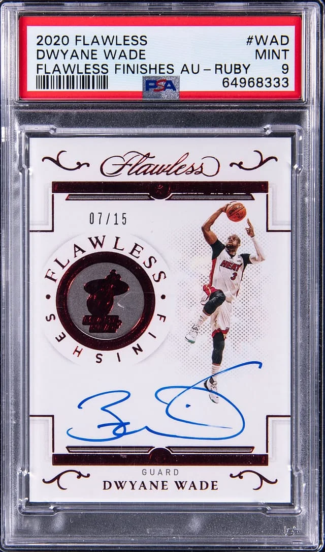 2020-21 Panini Flawless Dwyane Wade Finishes Autographs Ruby #WAD card image