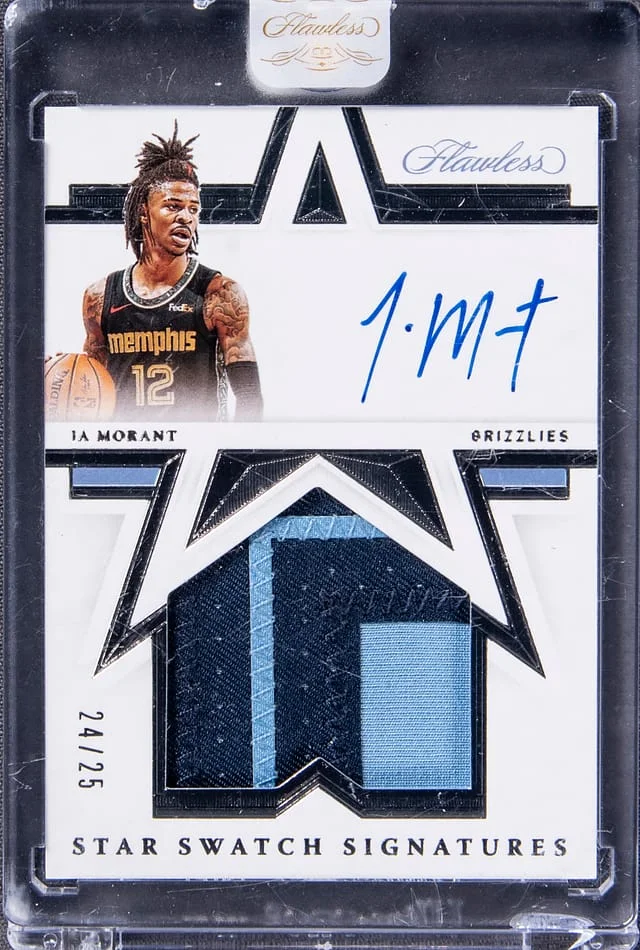 2020-21 Panini Flawless Ja Morant Star Swatch Signatures #SSW-JAM card image