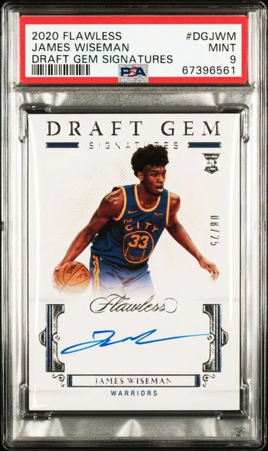 2020-21 Panini Flawless James Wiseman Draft Gem Signatures #DG-JWM card image
