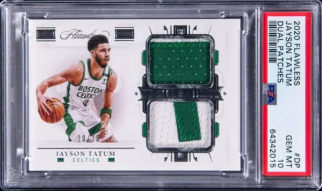 2020-21 Panini Flawless Jayson Tatum Dual Patches #DP-JTT card image