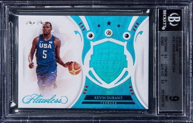 2020-21 Panini Flawless Kevin Durant Platinum USA Diamond/Ruby/Sapphire #191 card image