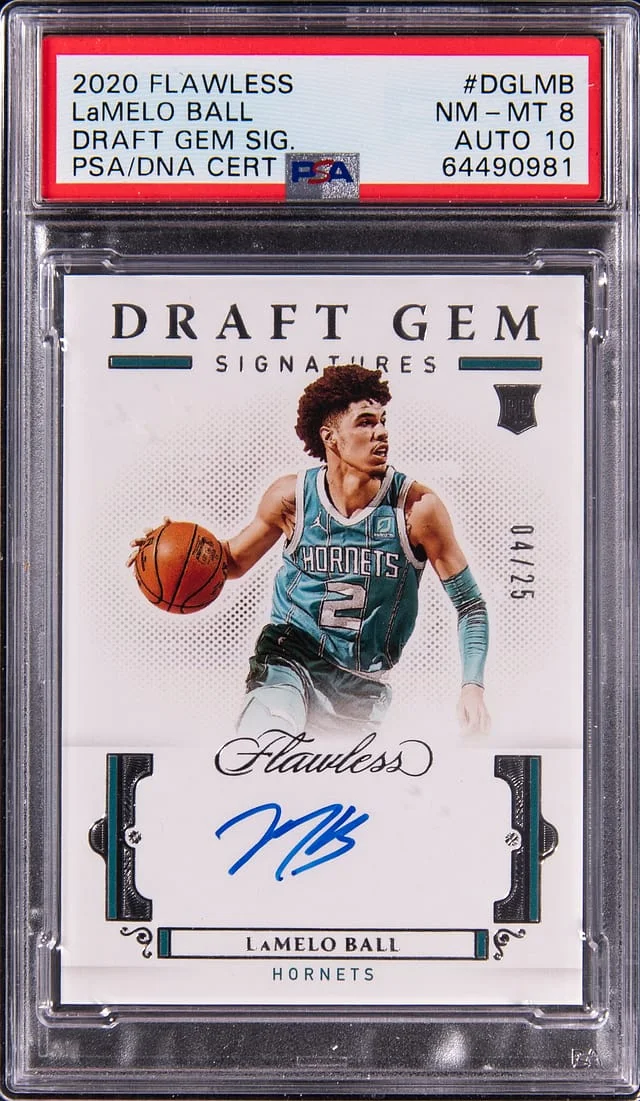 2020-21 Panini Flawless LaMelo Ball Draft Gem Signatures #DG-LMB card image