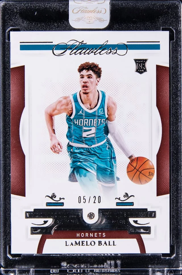 2020-21 Panini Flawless LaMelo Ball Diamond Relic - Panini Encased #63 card image