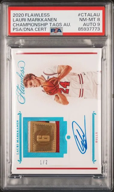 2020-21 Panini Flawless Lauri Markkanen Championship Tags Autographs #CTA-LAU card image