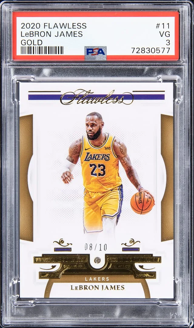 2020-21 Panini Flawless LeBron James Gold #11 card image