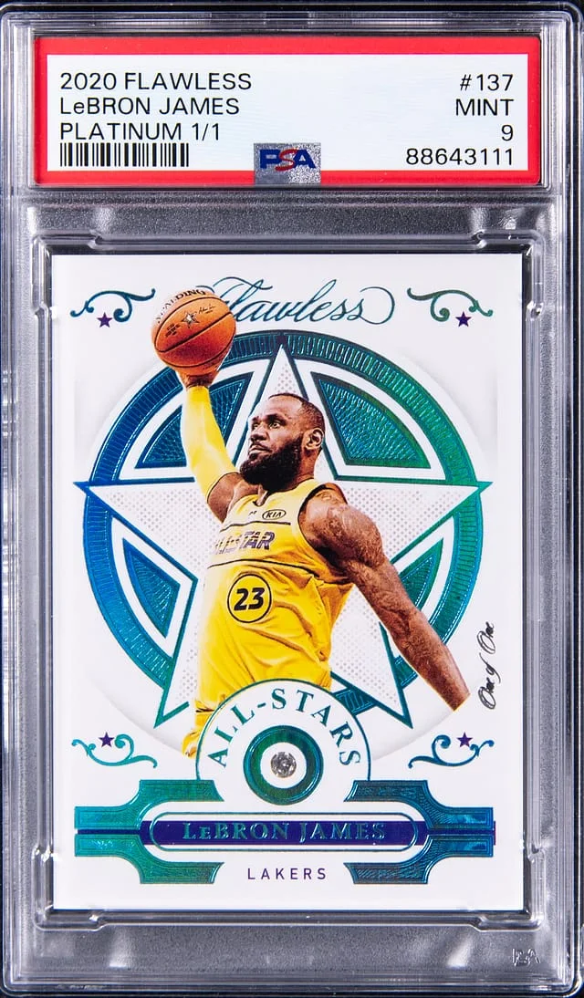 2020-21 Panini Flawless LeBron James Diamond Platinum #137 card image