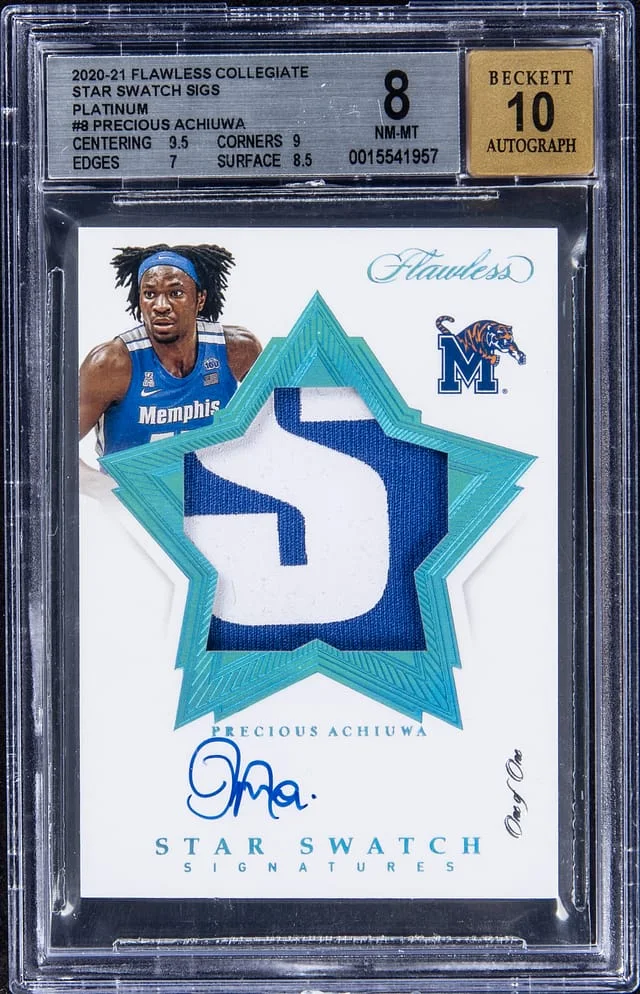 2020-21 Panini Flawless Precious Achiuwa Collegiate Star Swatch Signatures Platinum #SSA-PA card image