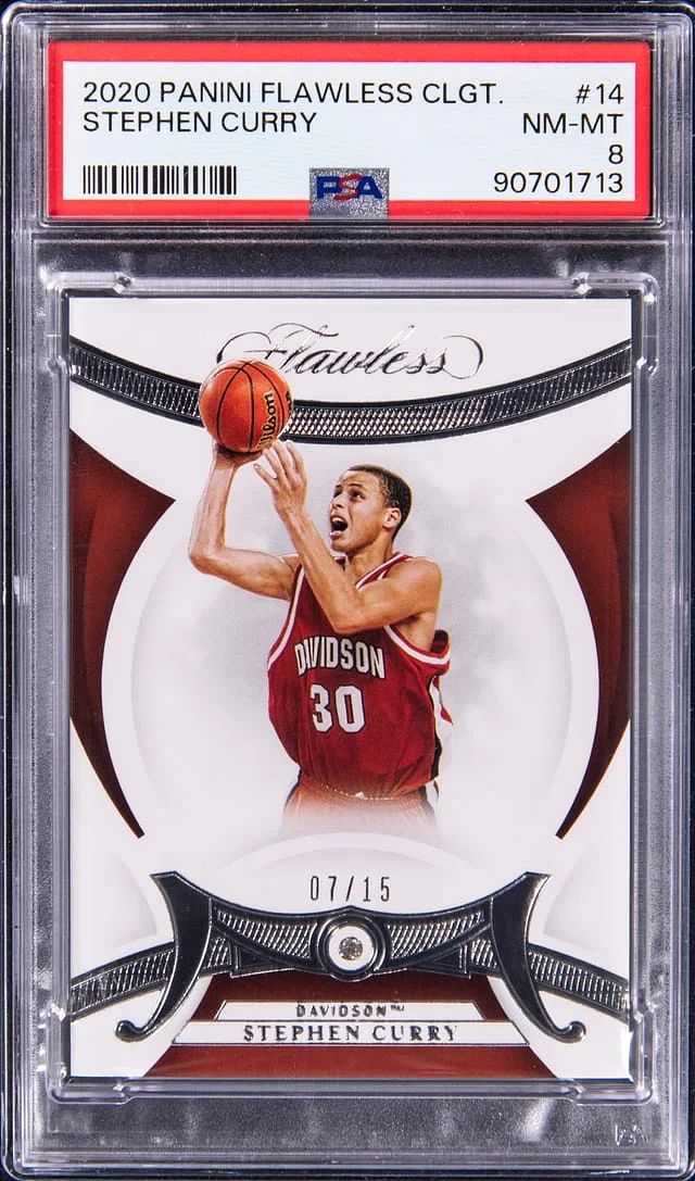 2020-21 Panini Flawless Stephen Curry Collegiate #14 card image