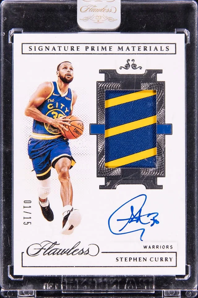2020-21 Panini Flawless Stephen Curry Signature Prime Materials #SPM-CUR card image