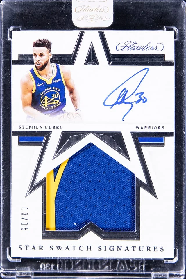 2020-21 Panini Flawless Stephen Curry Star Swatch Signatures #SSW-CUR card image