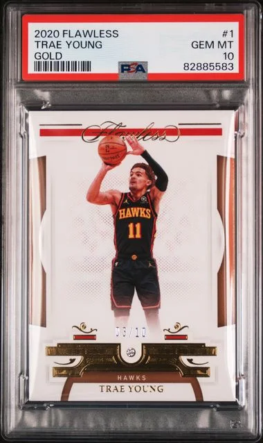 2020-21 Panini Flawless Trae Young Gold #1 card image