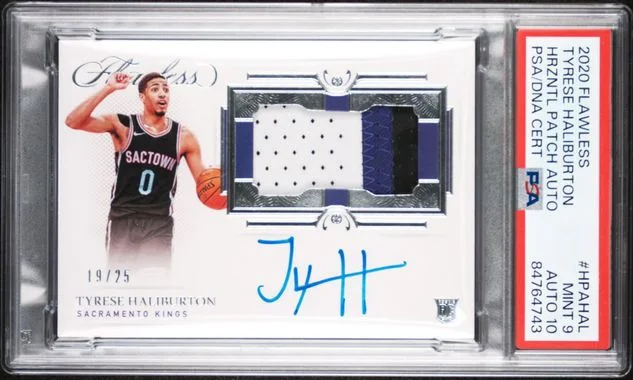 2020-21 Panini Flawless Tyrese Haliburton Horizontal Patch Autographs #HPAHAL card image