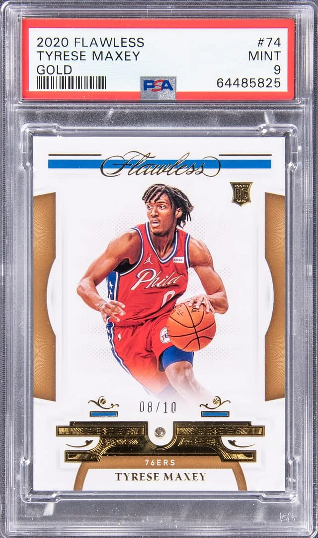 2020-21 Panini Flawless Tyrese Maxey Diamond Gold #74 card image