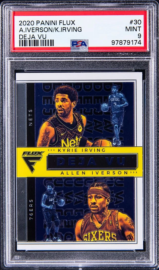 2020-21 Panini Flux Allen Iverson/Kyrie Irving Deja Vu #30 card image