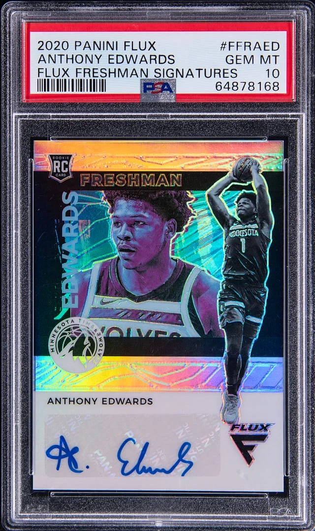 2020-21 Panini Flux Anthony Edwards Freshman Signatures #FFR-AED card image
