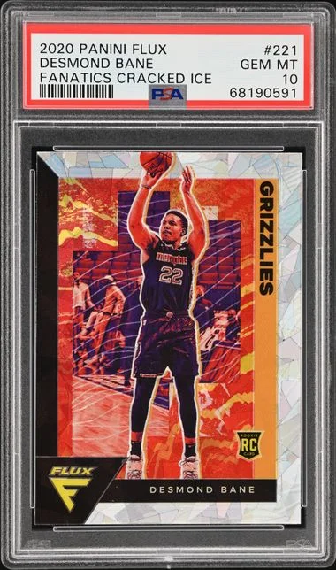 2020-21 Panini Flux Desmond Bane Fanatics Cracked Ice #221 card image