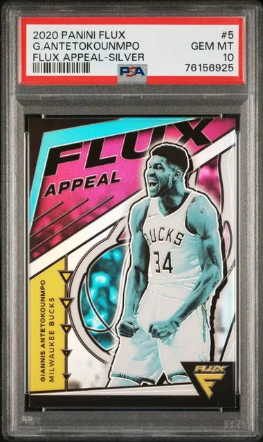 2020-21 Panini Flux Giannis Antetokounmpo Flux Appeal #5 card image