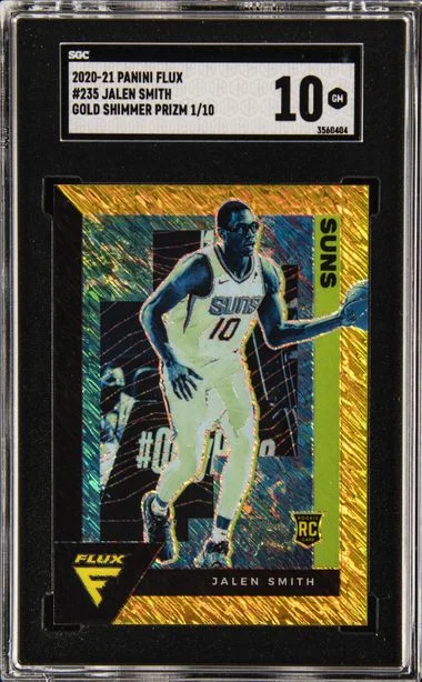 2020-21 Panini Flux Jalen Smith Gold Shimmer Prizm #235 card image