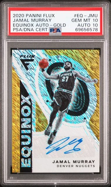 2020-21 Panini Flux Jamal Murray Equinox Autographs Gold #EQ-JMU card image