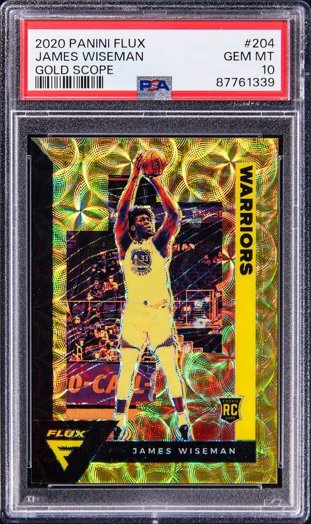 2020-21 Panini Flux James Wiseman Gold Scope #204 card image