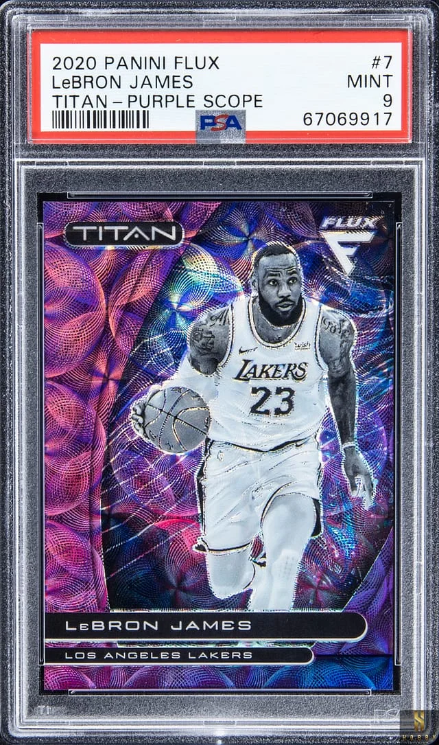 2020-21 Panini Flux LeBron James Titan Purple Scope #7 card image