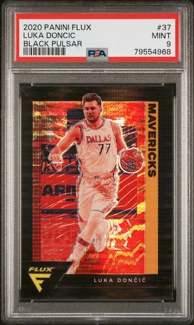 2020-21 Panini Flux Luka Doncic Black Pulsar #37 card image