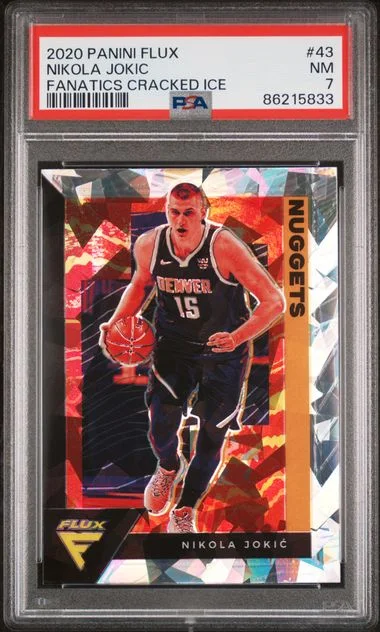 2020-21 Panini Flux Nikola Jokic Fanatics Cracked Ice #43 card image