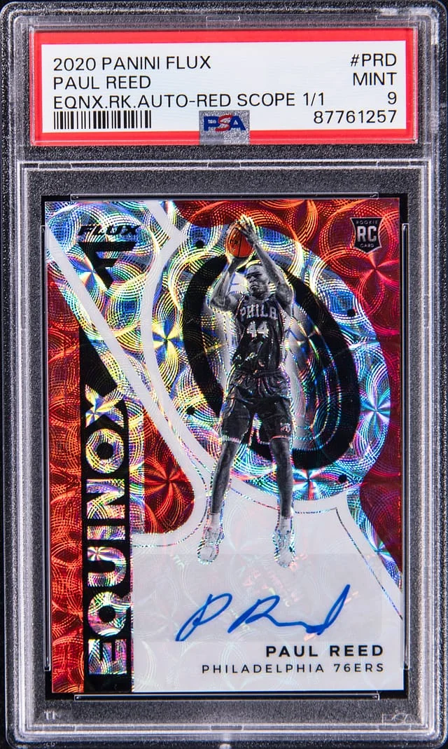 2020-21 Panini Flux Paul Reed Equinox Autograph Red Scope #PRD card image