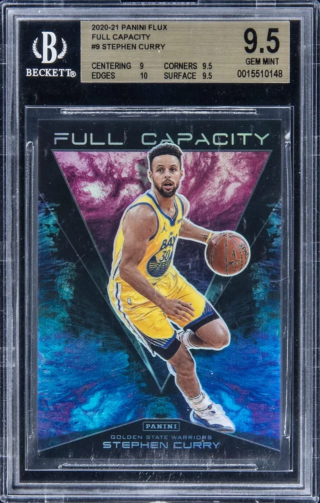 2020-21 Panini Flux Steph Curry Full Capacity #9 card image