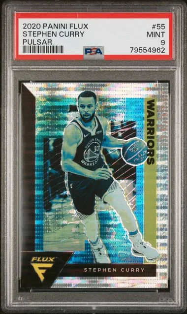 2020-21 Panini Flux Stephen Curry Pulsar #55 card image