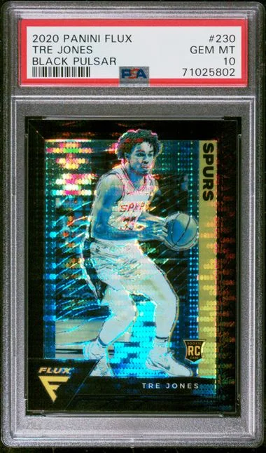 2020-21 Panini Flux Tre Jones Black Pulsar #230 card image