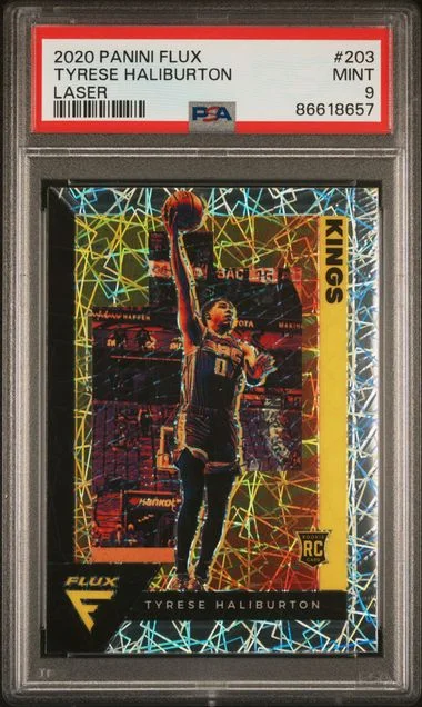 2020-21 Panini Flux Tyrese Haliburton Laser #203 card image