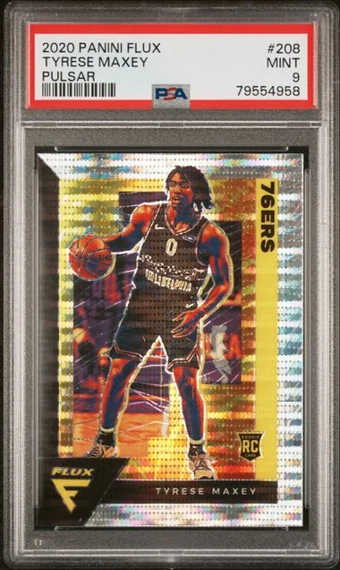 2020-21 Panini Flux Tyrese Maxey Pulsar #208 card image
