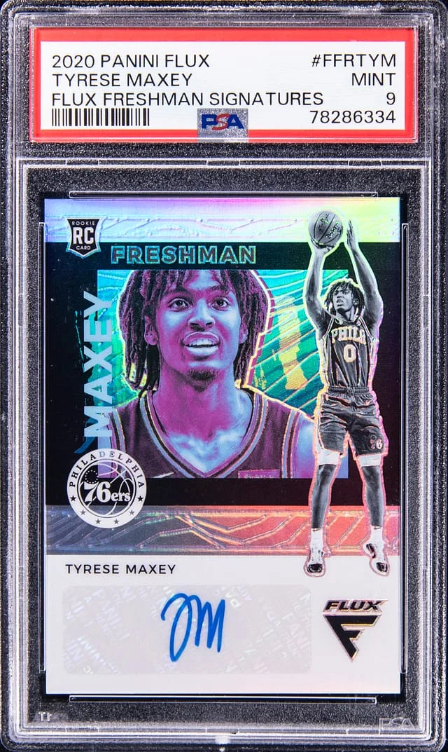 2020-21 Panini Flux Tyrese Maxey Freshman Signatures #FFR-TYM card image