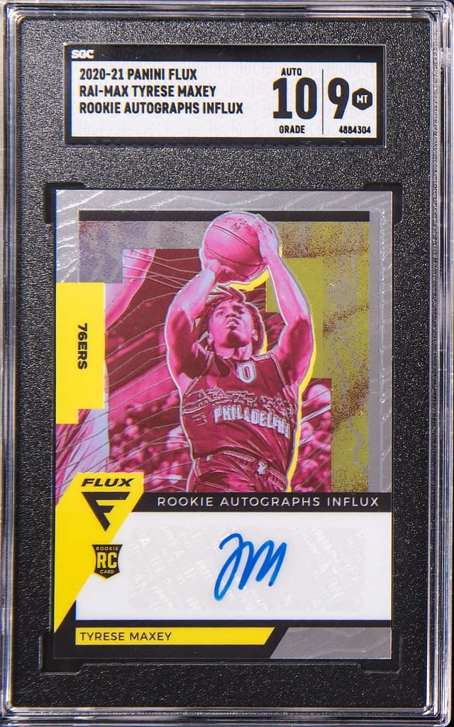 2020-21 Panini Flux Tyrese Maxey Autographs Influx #RAI-MAX card image