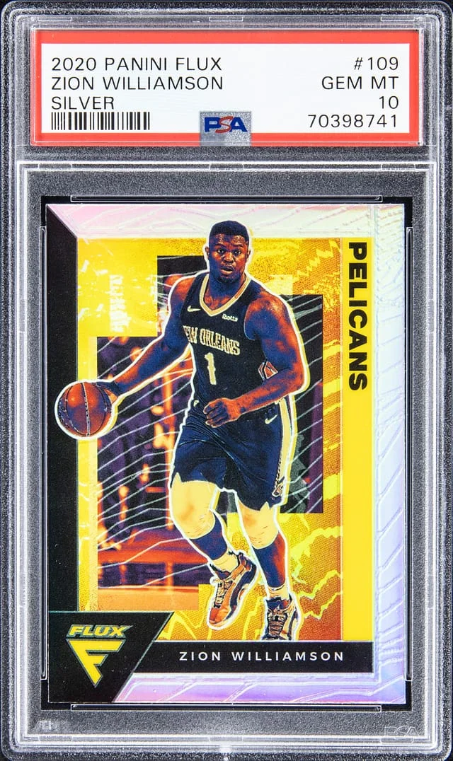 2020-21 Panini Flux Zion Williamson Silver #109 card image